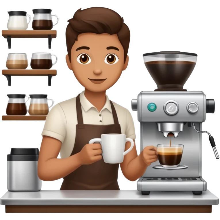 barista making coffee in a cafe emoji
