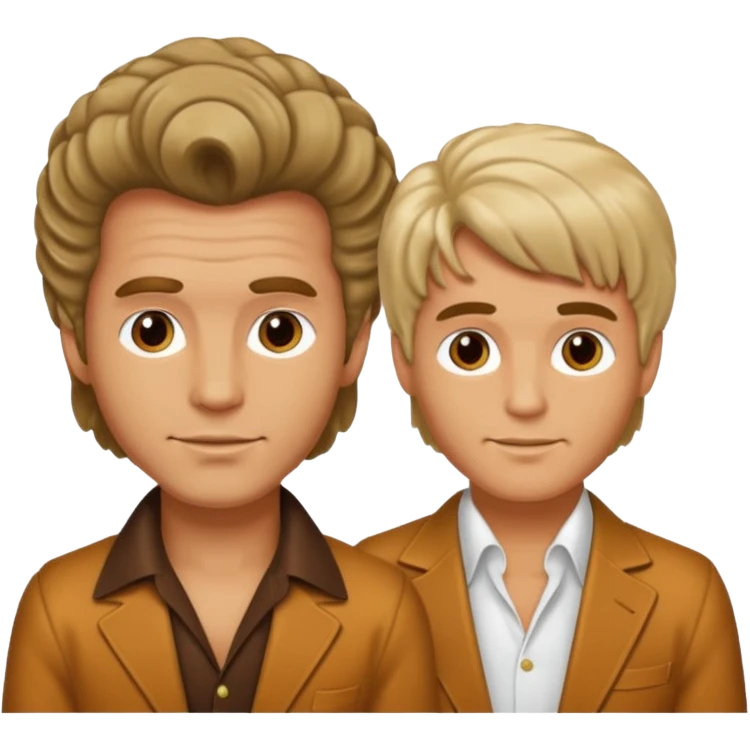 70s 80s men with ring hair style  emoji