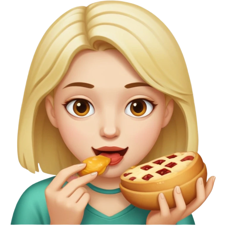 Gabby eating  emoji