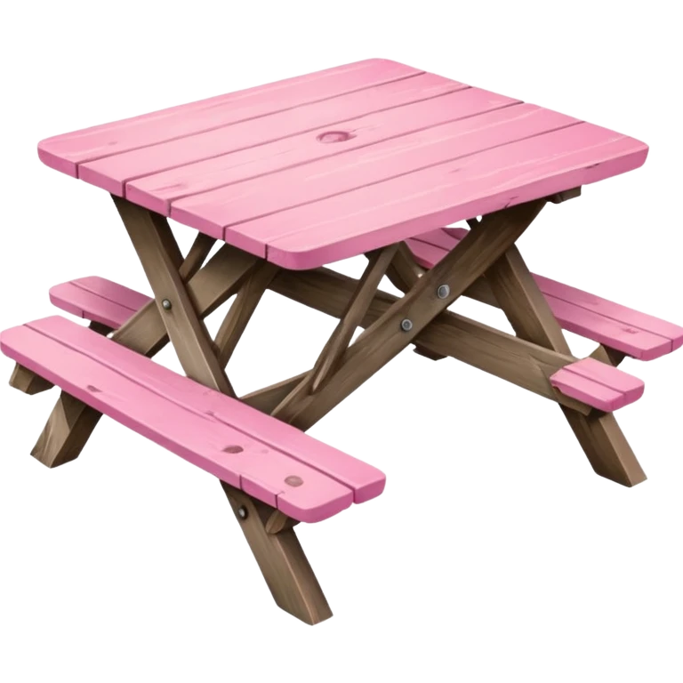 pink picnic table emoji