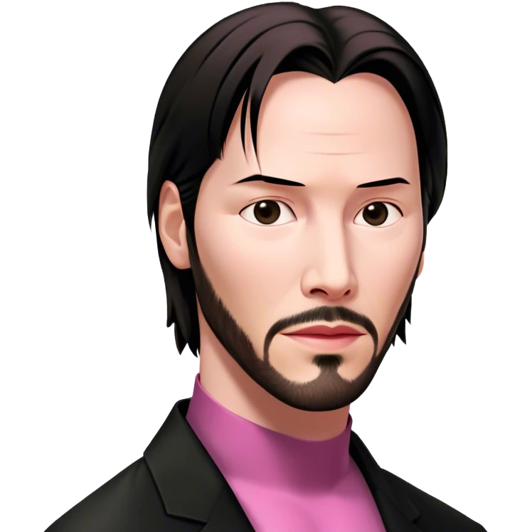Keanu Reeves Neo Matrix pink emoji