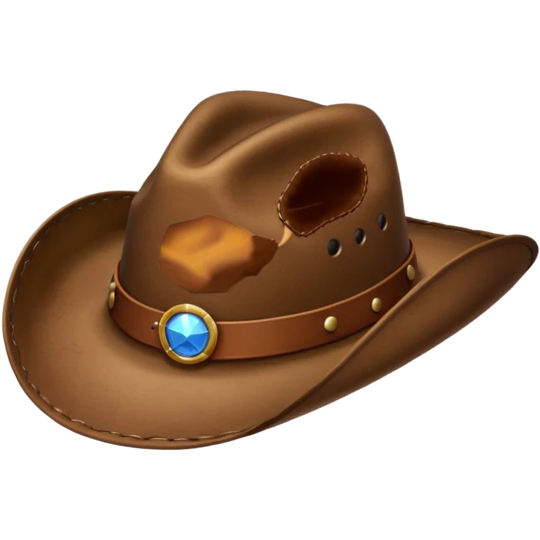 Brown plain cowboy hat emoji