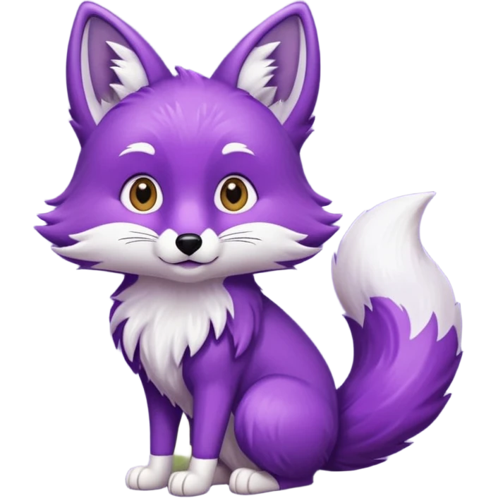 Purple colored fox emoji