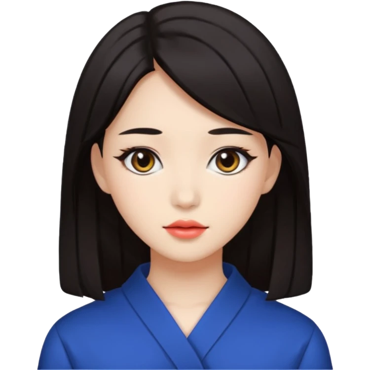 portrait of woman, Kpop style emoji
