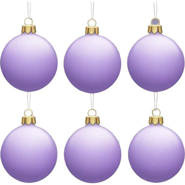 Pastel purple Christmas ornaments emoji