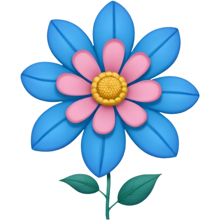 Apena faça uma Flor de uma cor azul q nem uma rosa mucha emoji