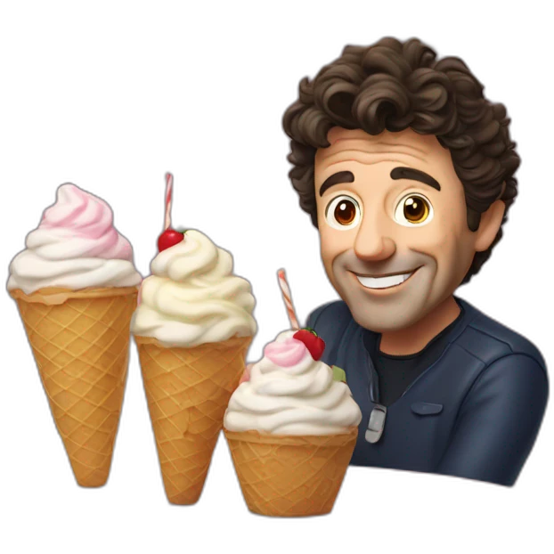 Patrick Bruel with ice cream  emoji