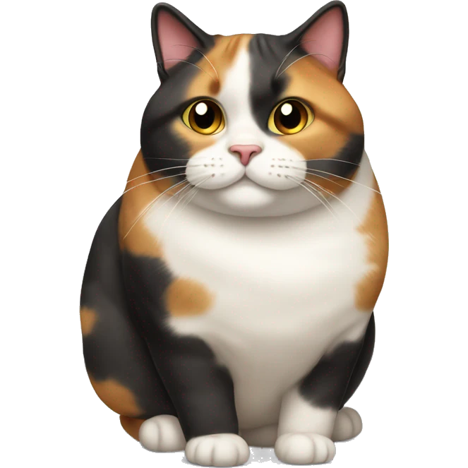 Fat Calico cat  emoji