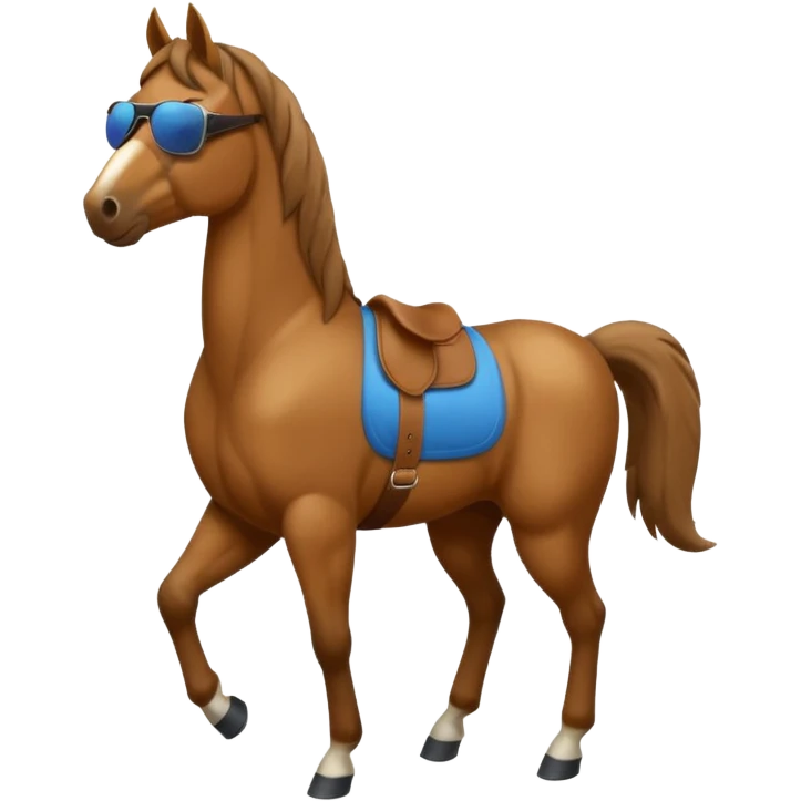 Horse with sunglasses emoji