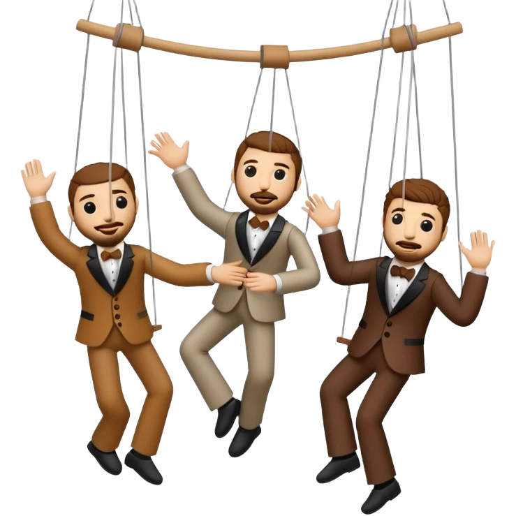 Romantic dancing puppet strings for 'Bye Bye Bye' by NSYNC emoji