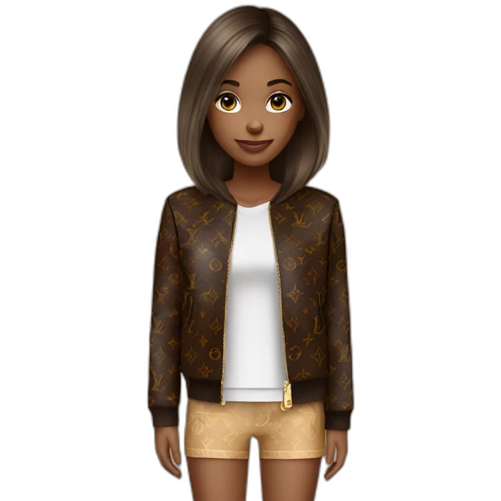 girl with louis vuitton clothing emoji