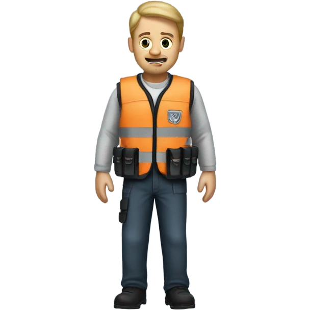 man standing full body with stab vest  emoji