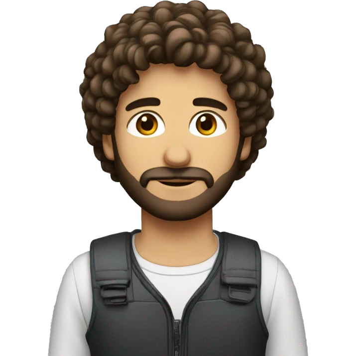 un garçon libanais avec des cheveux court et une barbe emoji
