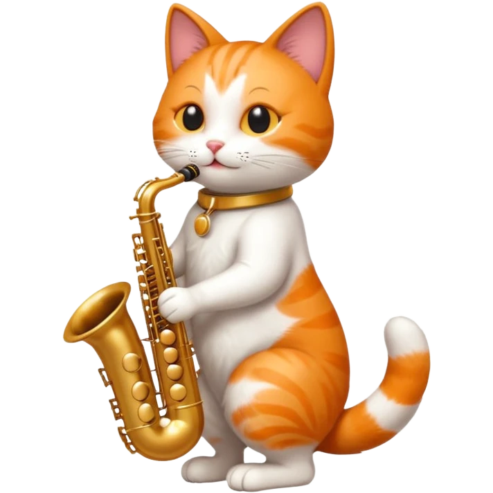cat playing saxophone jazz emoji