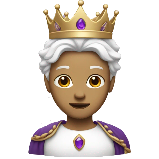 white with purple with crown emoji