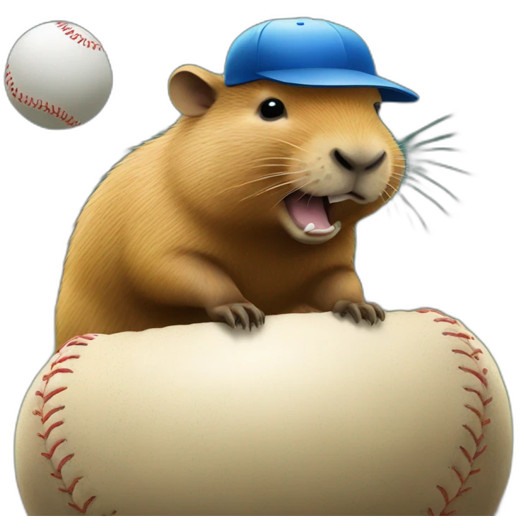 capybara playing baseball emoji