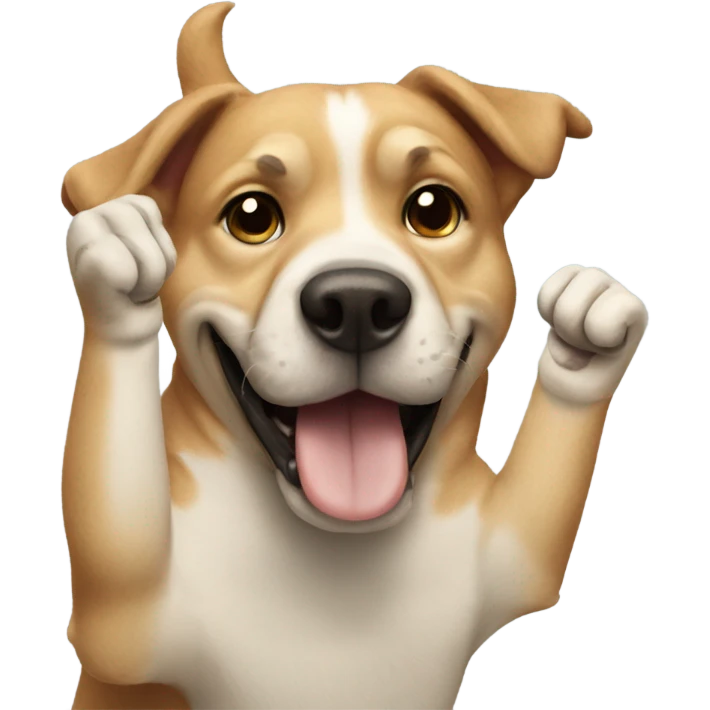 Dog high five  emoji