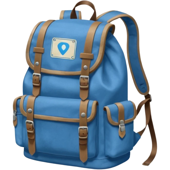 Blue backpack, Lost & Found Object. emoji