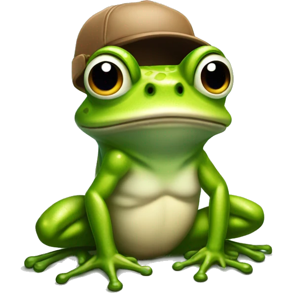 muscelar frog with backcap emoji