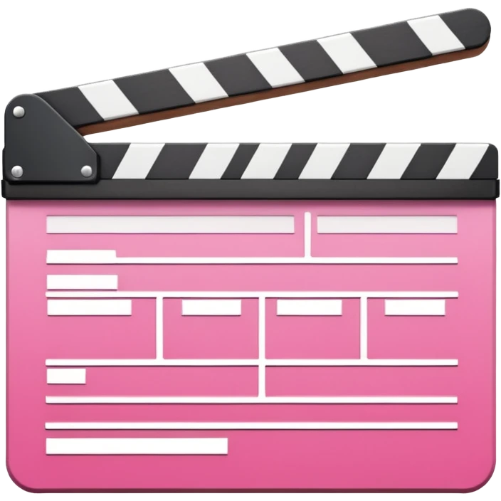 pink clapperboard emoji