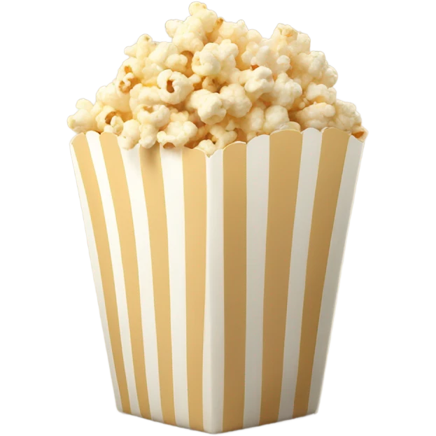 Popcorn in beige and white package  emoji