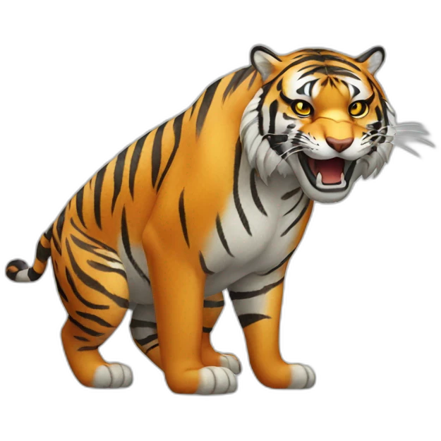 tiger eat bird emoji