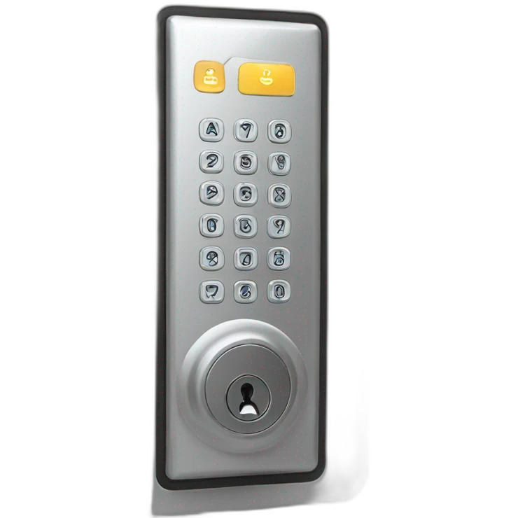 smart lock with code panel emoji