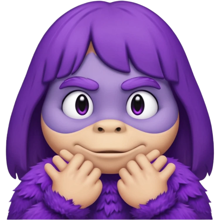 Grimace face, half frown with a side eye and hands clasped together emoji