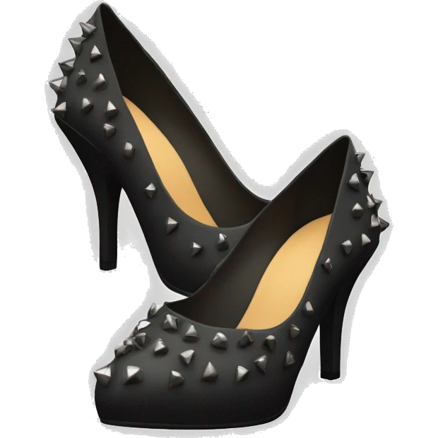 Black rivet heels  emoji