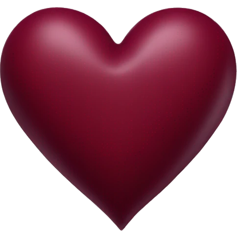 burgundy heart emoji