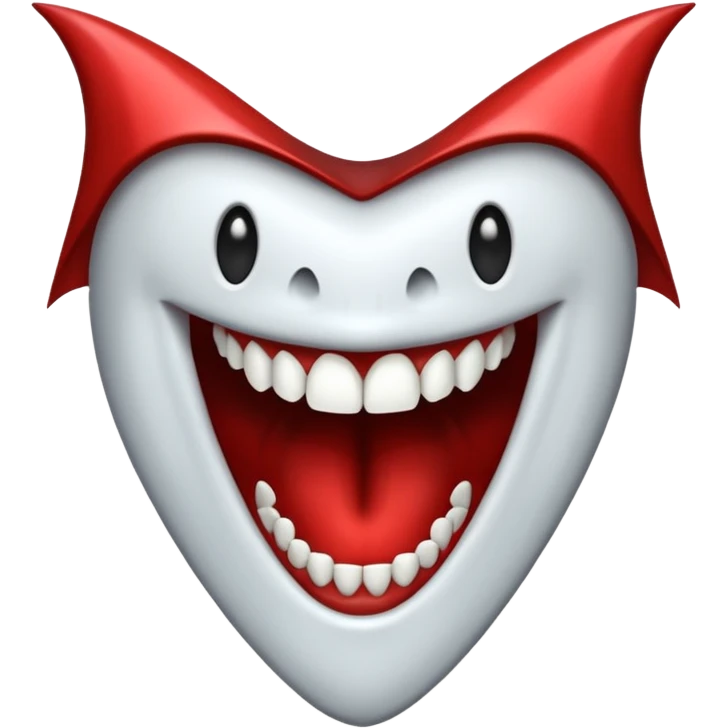 Upward facing vampire teeth emoji  emoji