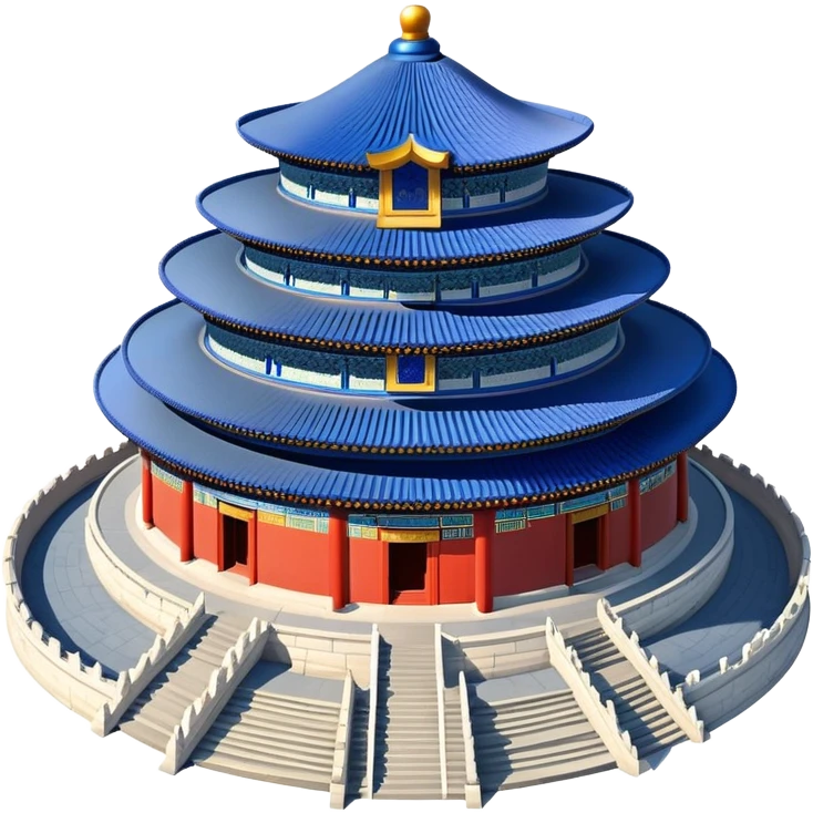 Temple of Heaven, round blue roof building, traditional Chinese architecture emoji emoji