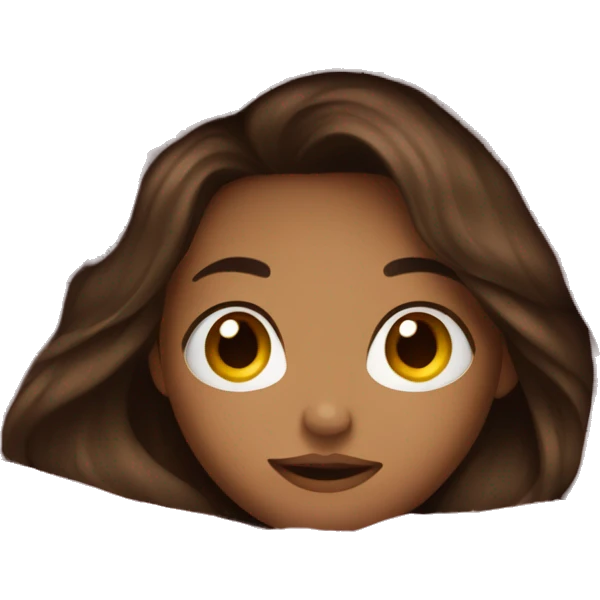 brunette cuddled with blanket emoji