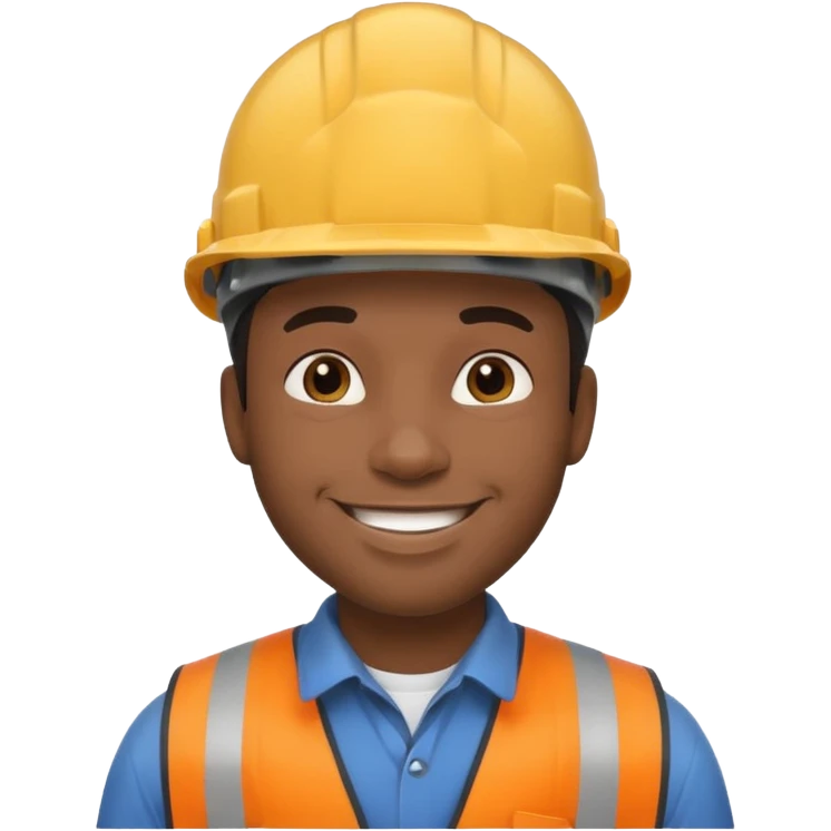 black male in hard hat emoji