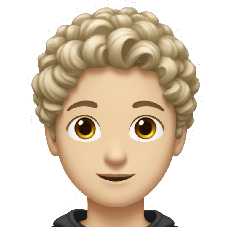 young white European guy with curly black hairs plus light skin girl hijab  emoji