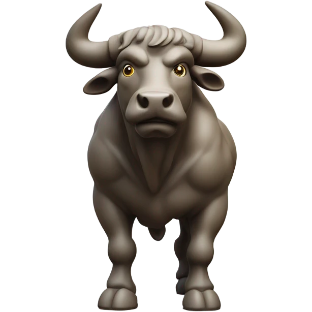 charging bull statue emoji