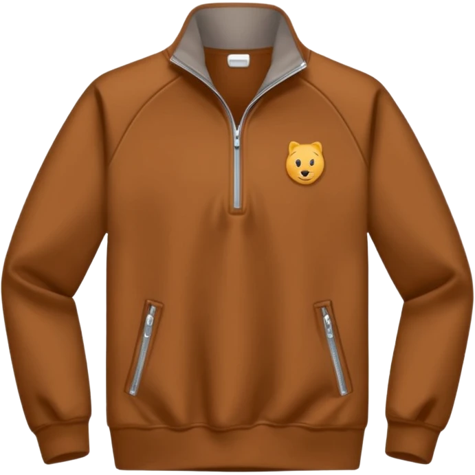 Half zip brown quarter zip emoji