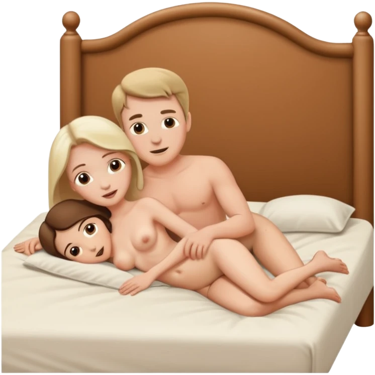 White Man and white woman having sex naked doggy style sex position emoji
