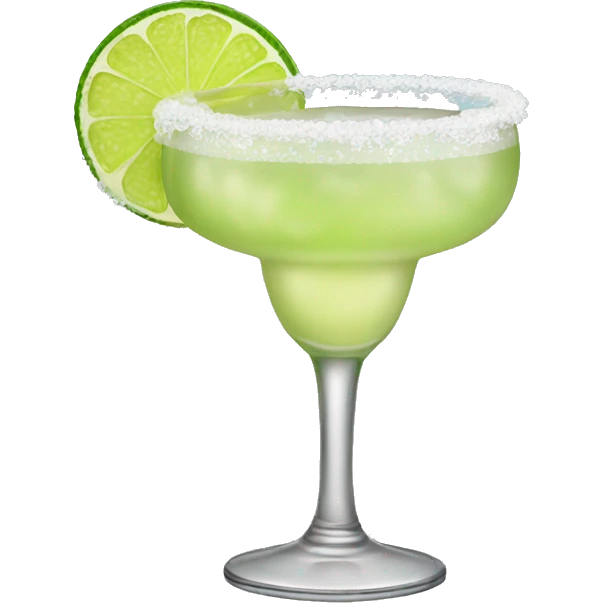 Margarita with salt rim emoji