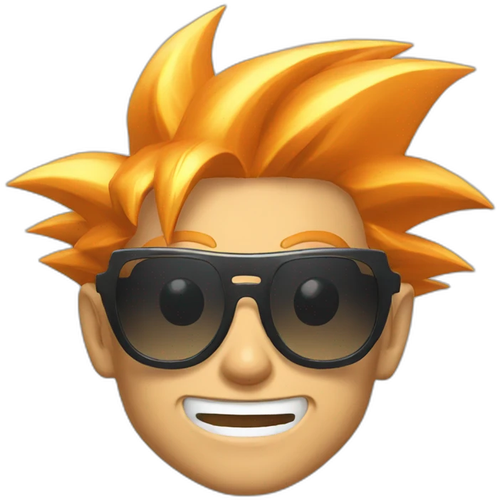 Goku with sunglasses emoji