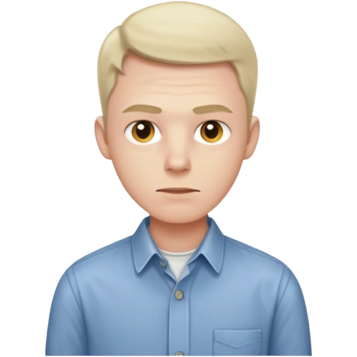 The boring man emoji