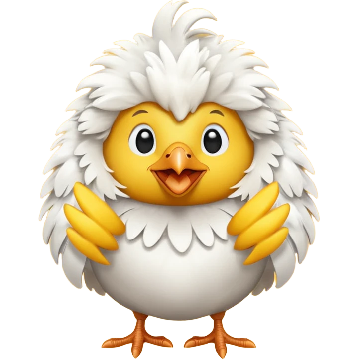 chicken with good morning banner emoji