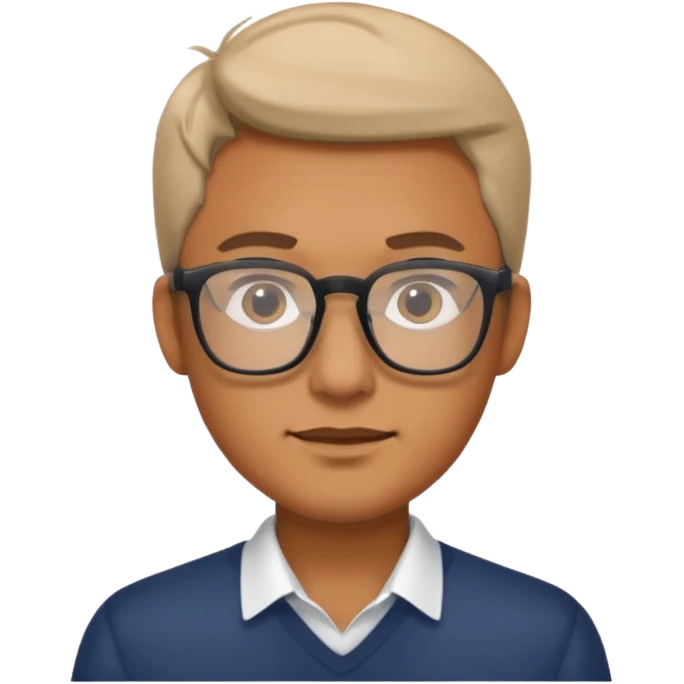 male model wearing glasses emoji