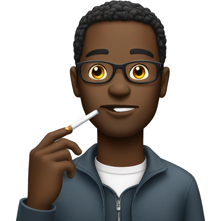 Black guy smoking a cigarette  emoji