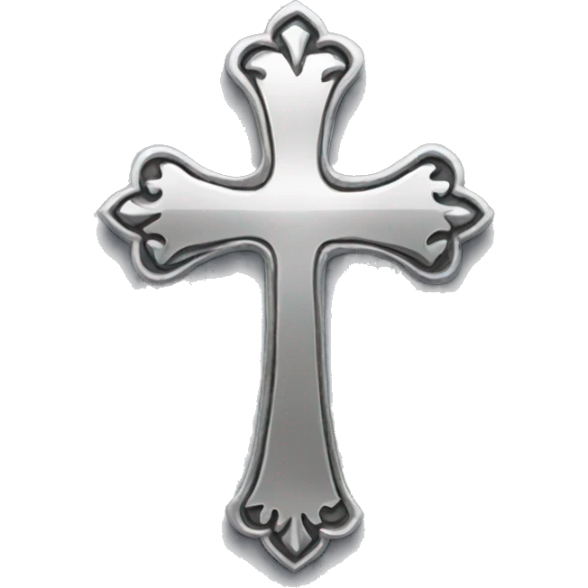 silver gothic cross emoji