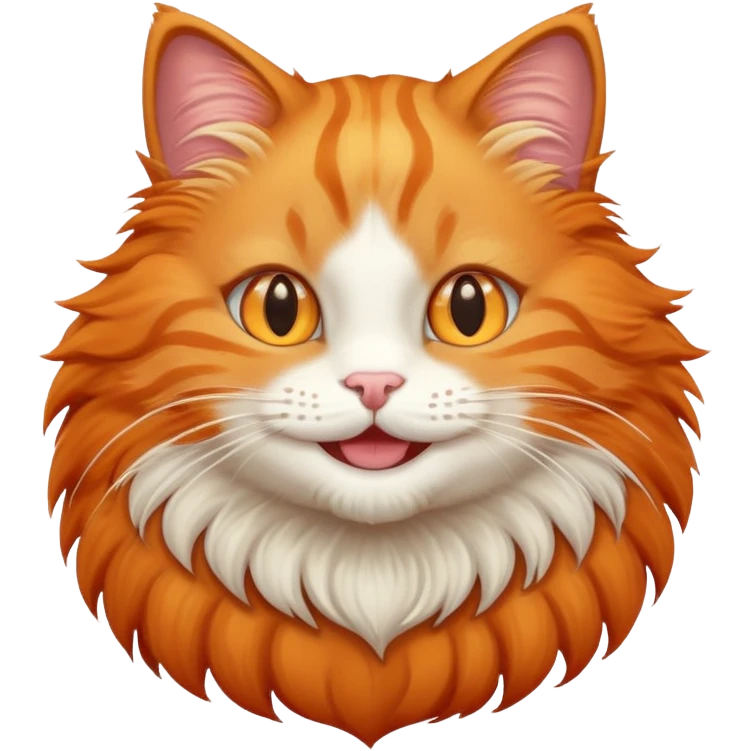 Orange cat with a smile emoji