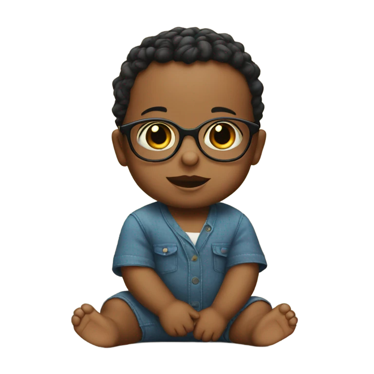 Baby with glasses emoji