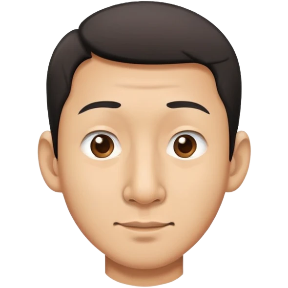 an asian man with a big nose emoji