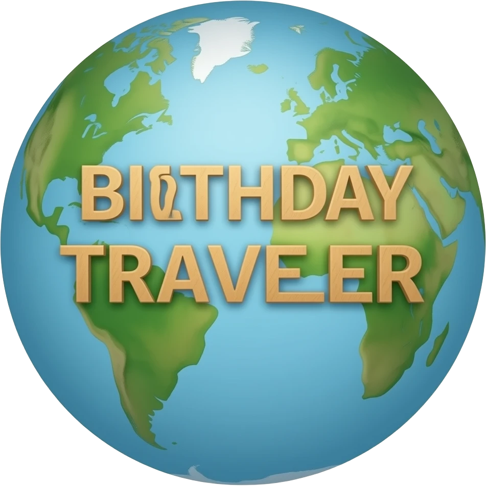 HAPPY BIRTHDAY WORLD TRAVELER emoji
