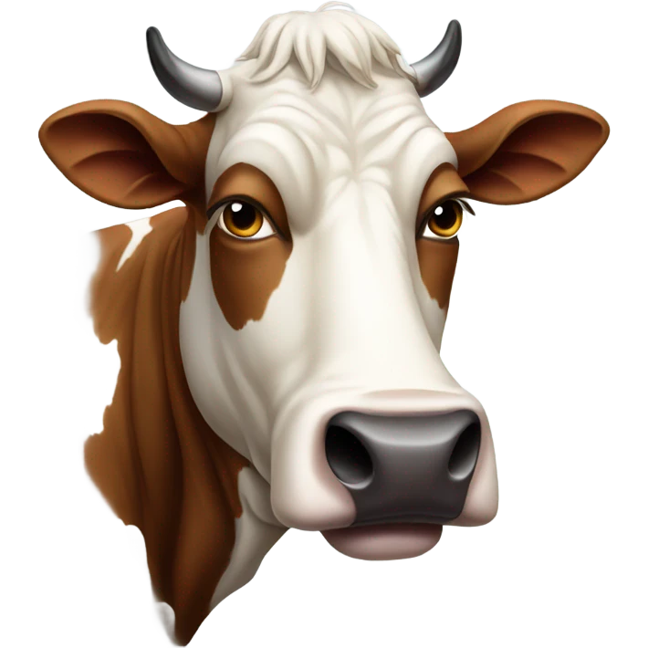 concern cow emoji
